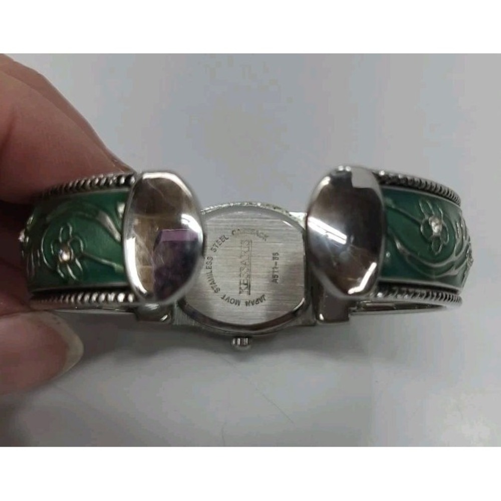 Kessaris Watch Bracelet Enamel with Flowers New Battery - Picture 4 of 7